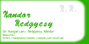 nandor medgyesy business card